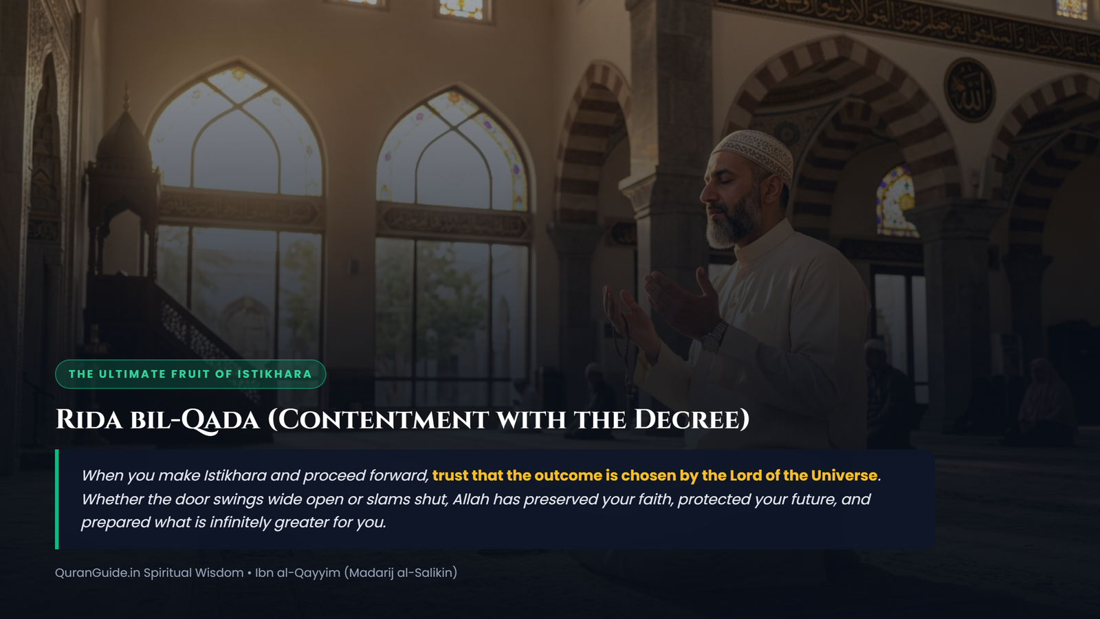 Contentment and Gratitude with Allah Decree After Istikhara