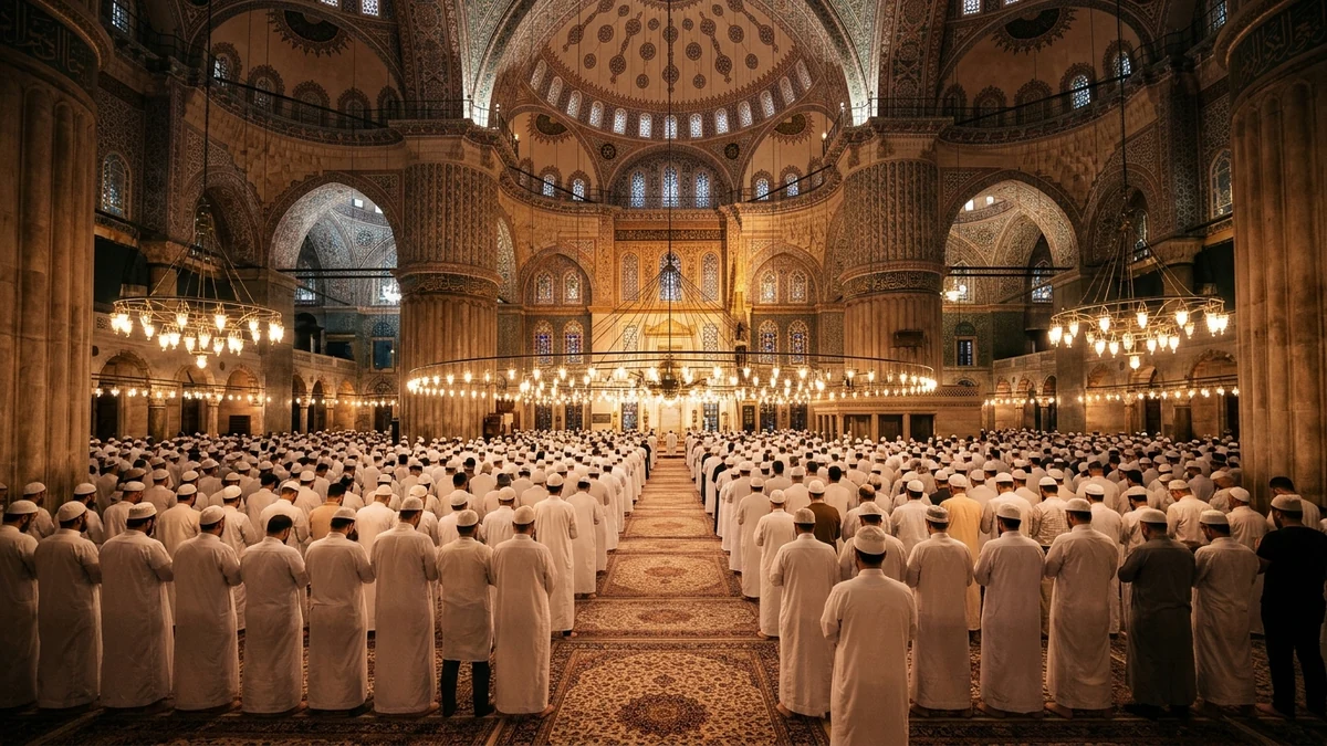 Ramzan 2027 Pehli Taraweeh Namaz Congregation in Mosque