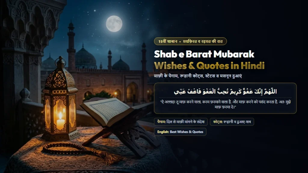 शब-ए-बारात मुबारक विशेस, कोट्स व दुआएं हिंदी में | Shab e Barat Mubarak Wishes in Hindi & Quotes
